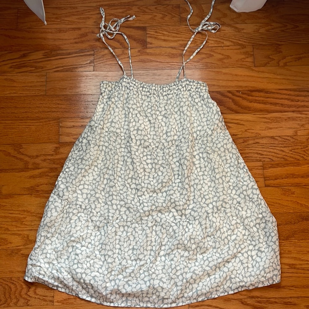 Sage and White Summer Dress